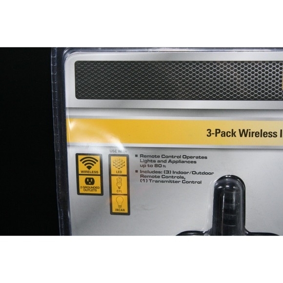NEW Defiant 3-Pack Wireless‎ Indoor/Outdoor Remote Control Switch - Picture 4 of 9